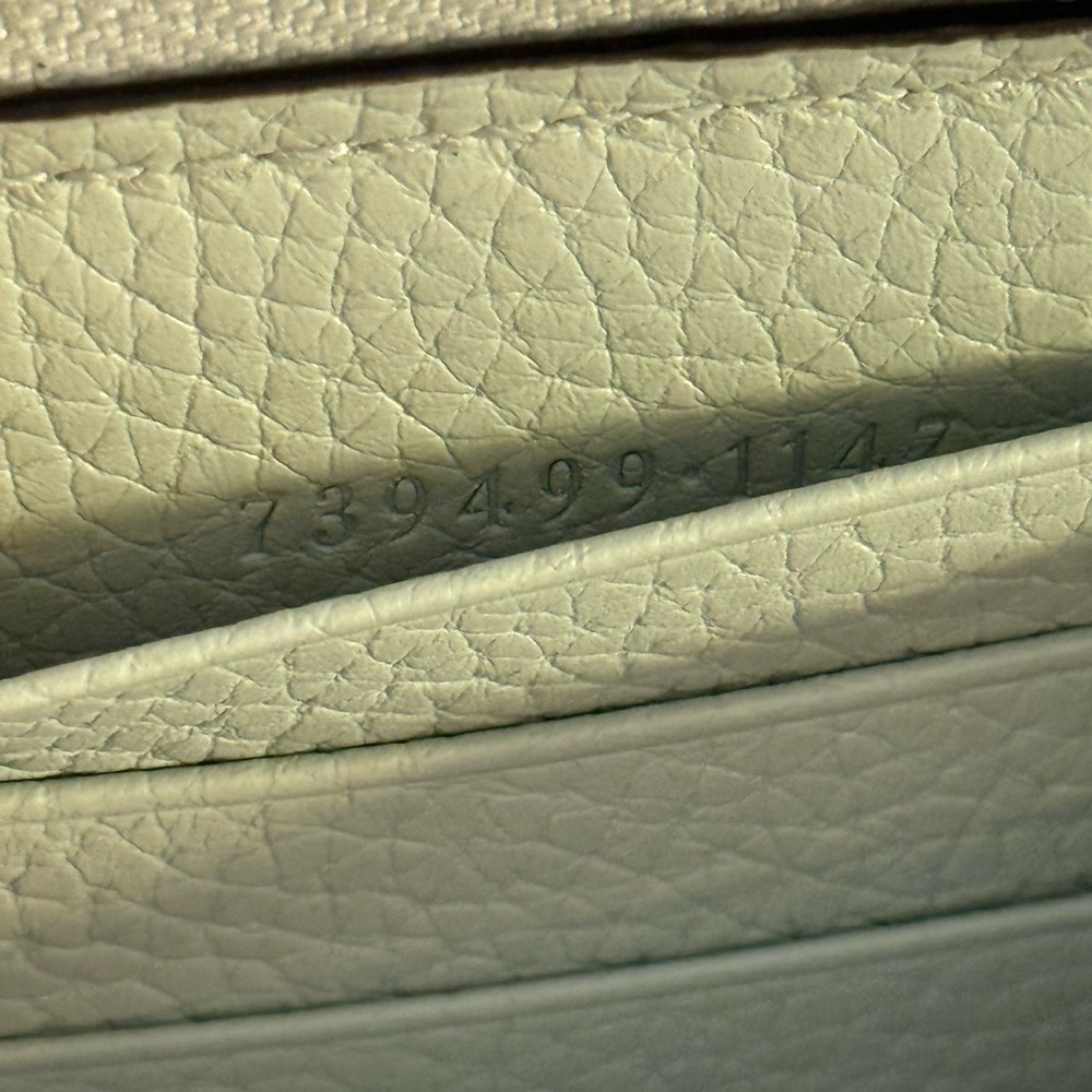 GUCCI GG Marmont Zip Around Wallet w/ Bamboo in Teal ~ NWT & COA - Picture 14 of 15